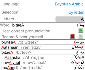 Pronunciation view